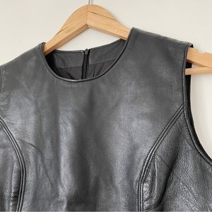Vintage black leather top
